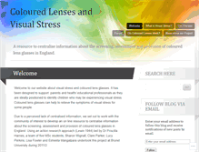 Tablet Screenshot of colouredlensesandvisualstress.com